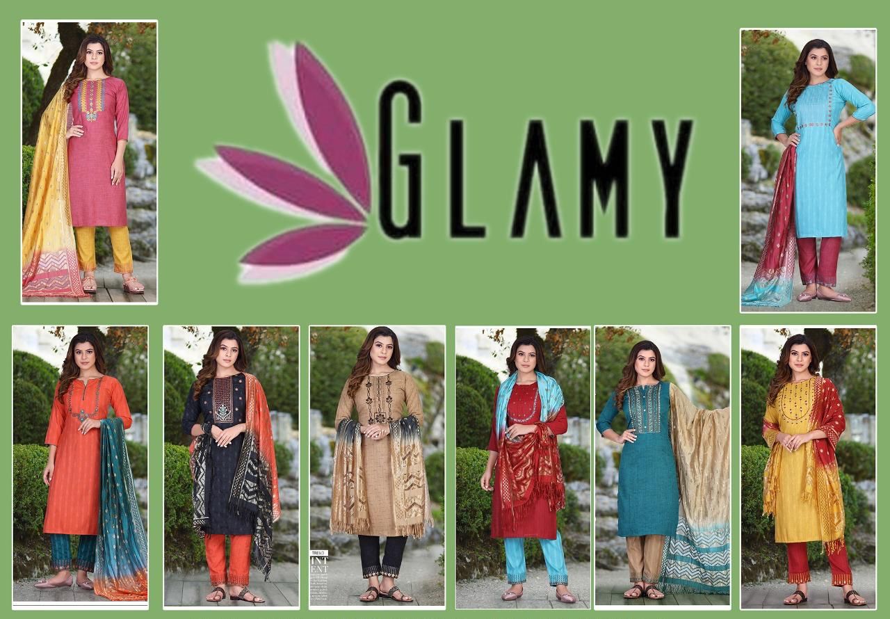 New Glamy 1 Fancy Designer Ethnic Wear Rayon Ready Made Collection